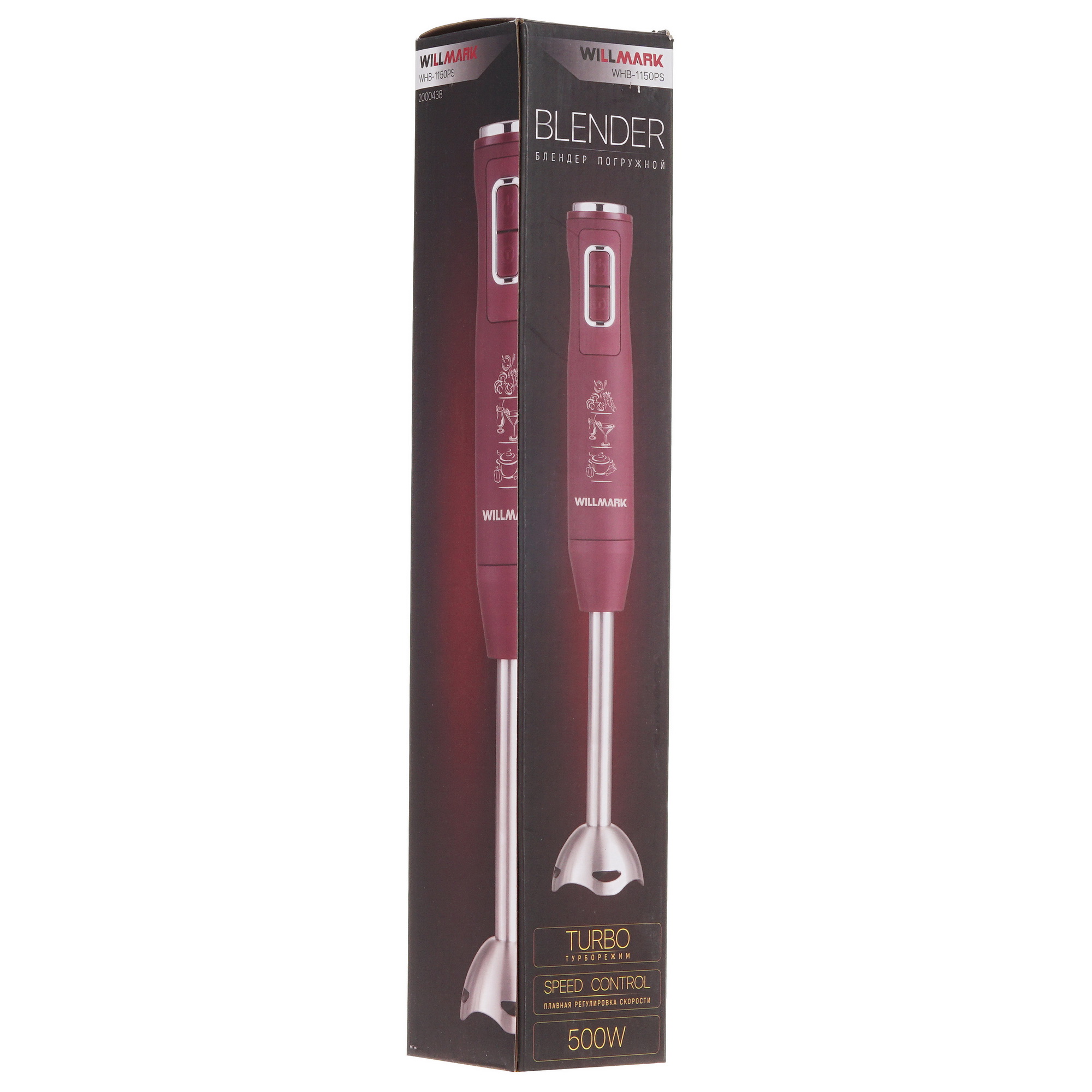 5343343 Блендер погружной WILLMARK WHB-1150PS красный STDN-0024492 - Вид №9