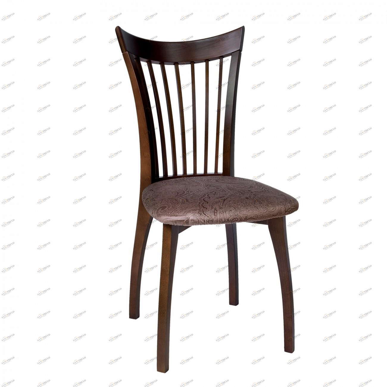 Стул мягкий с деревянной спинкой твидл шоколад Leset "Орегон Гланс" IMPEX  00-3967249 Коричневый 