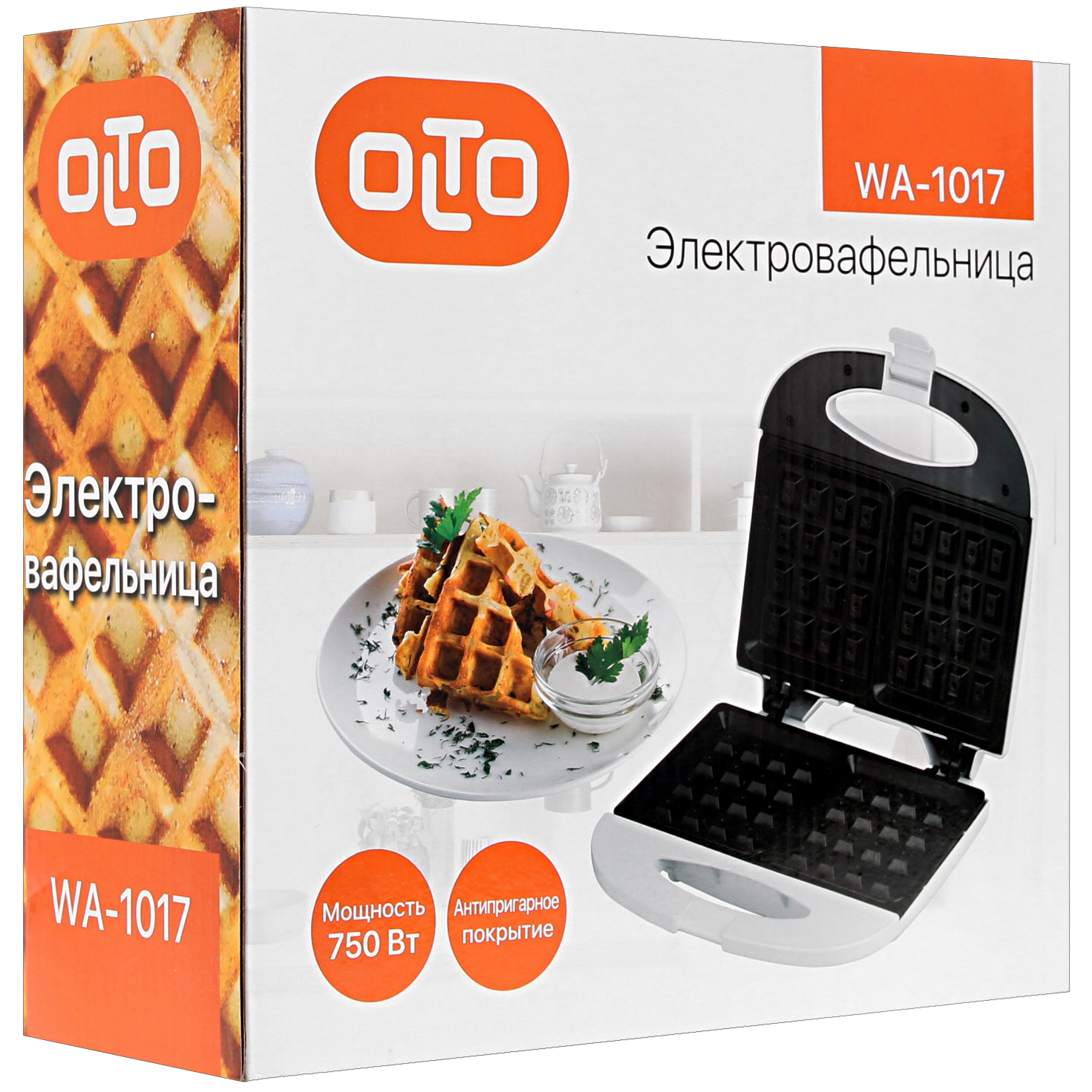 1157184 Вафельница Olto WA-1017 белый STDN-0144664 - Вид №5