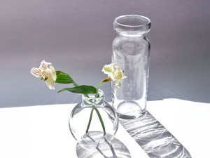 Ваза из дутого стекла