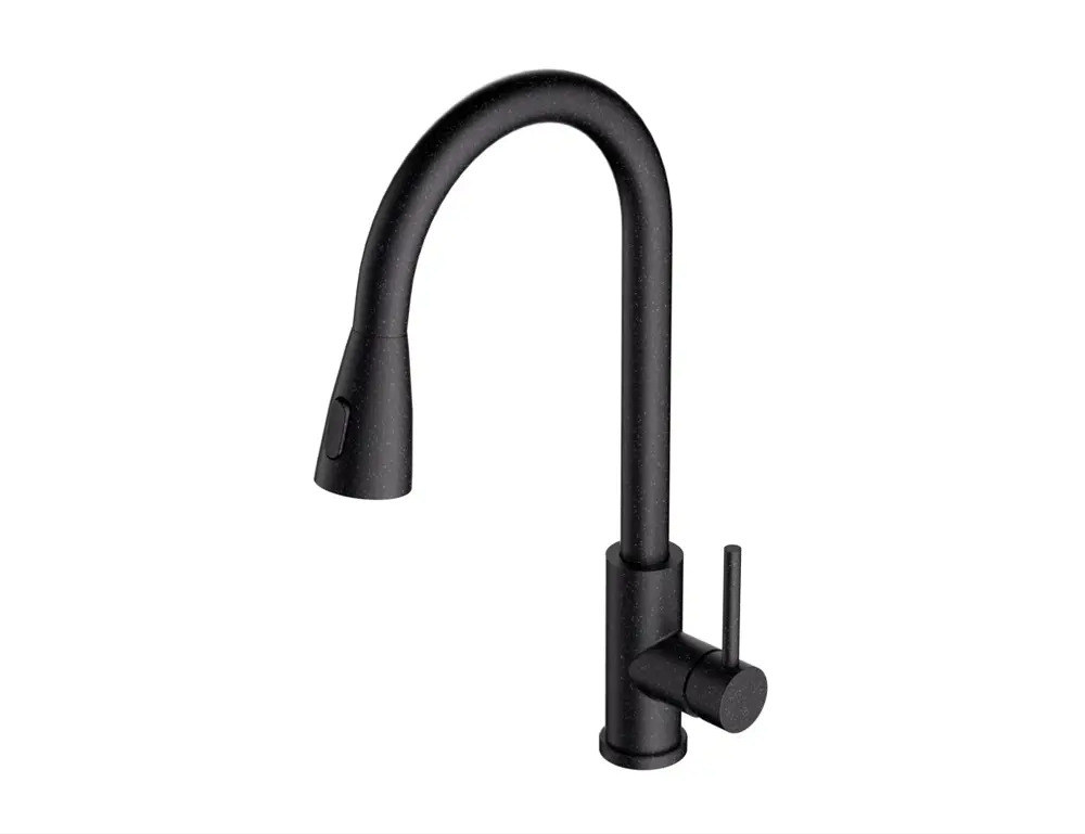 91512966 Смеситель для кухни однорычажный Alveus Primrose PS Carbon G91 излив 24.5 см цвет черный STLM-0876408