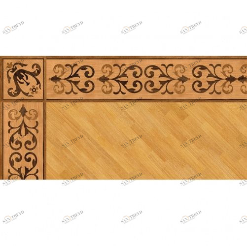 Художественный паркет Da Vinci Паркетный Бордюр 26-112 Орех Европейский (Грецкий) Селект (Гладкая) х мм 26011112