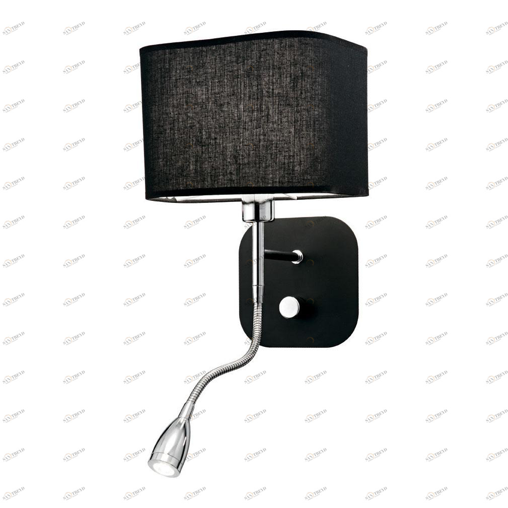 Бра Ideal Lux Holiday AP2 Nero IDEAL LUX  077667 Серебро;черный 