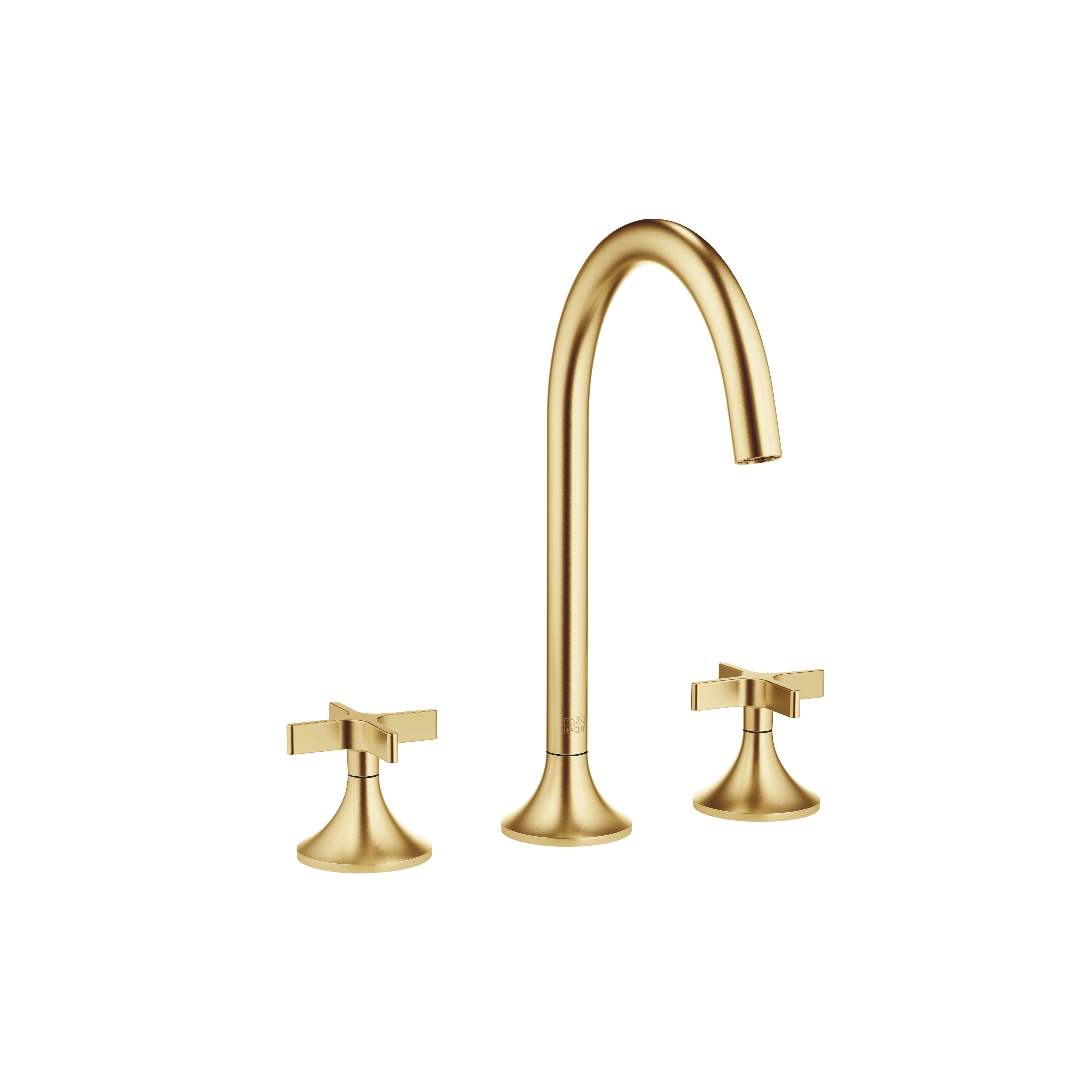 VAIA Смеситель для раковины на три отверстия со сливным клапаном - Brushed Durabrass (23-каратное золото) DornBracht 20713809-28