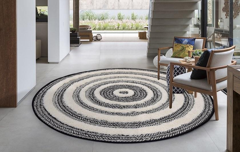 De Dimora Полипропиленовый коврик в круглую полоску для улицы Outdoor sun-id-1394365 - Вид №1