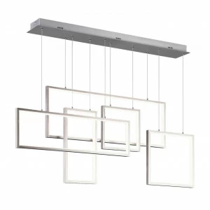 Подвесной светильник прямоугольный серебристый Eurosvet 90178/5 EUROSVET ДИЗАЙНЕРСКИЕ, DIRECT 00-3890059 Серебро