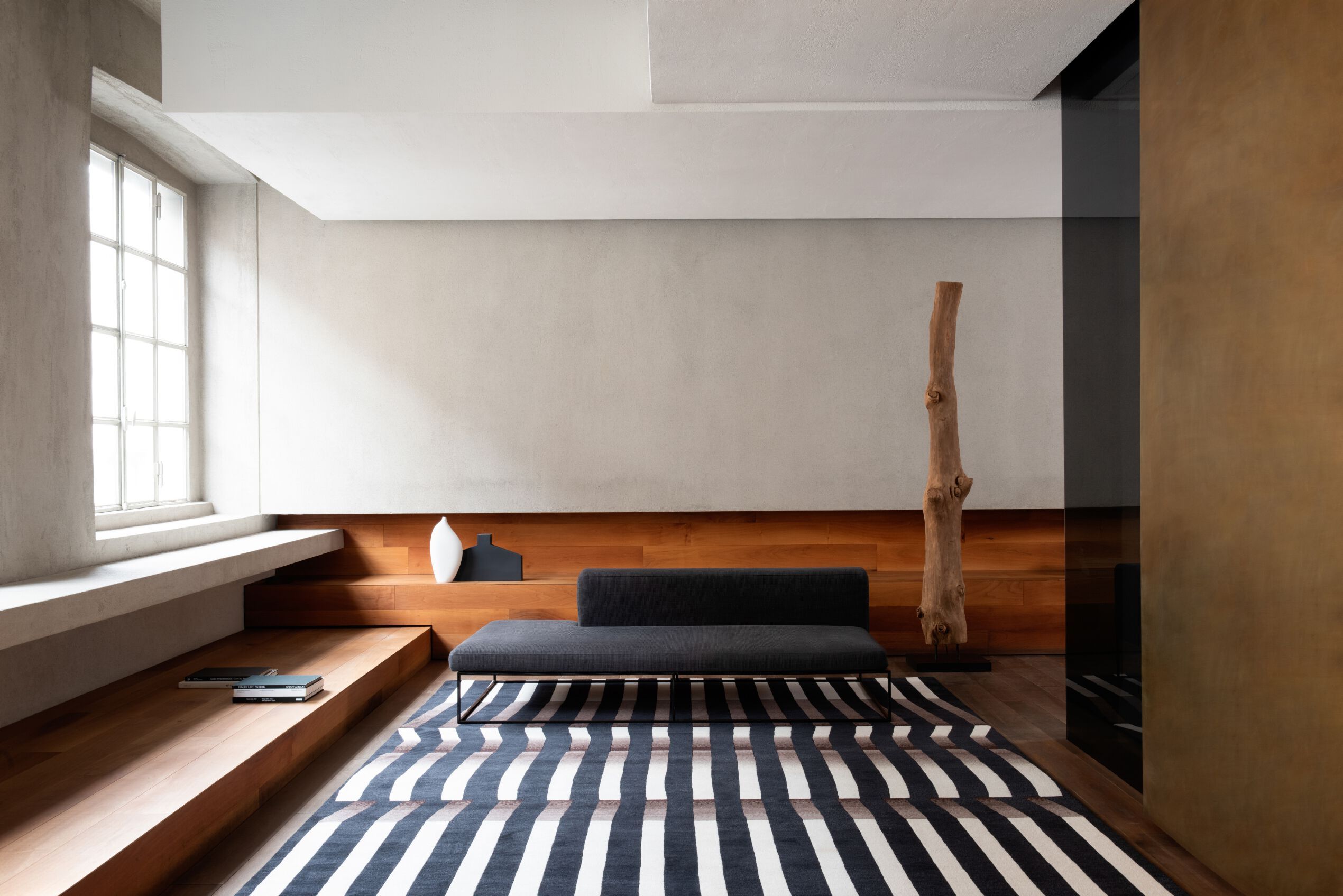 Прямоугольный шерстяной ковер ручной работы Tapis Rouge космический обман ARCH-00144566 - Вид №1