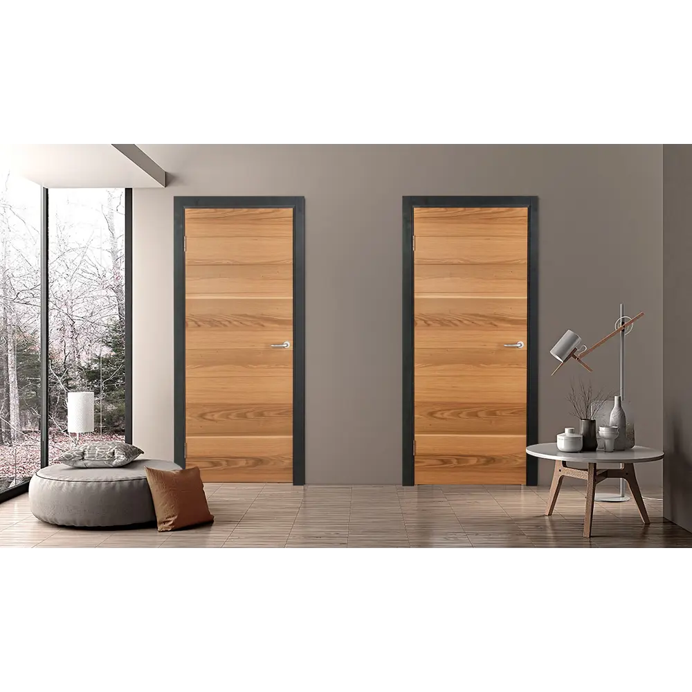 Комплект двери Loft глухая 90x200 см шпон цвет дуб рустик с добором 100 мм МАРИО РИОЛИ STLM-2017334 - Вид №1