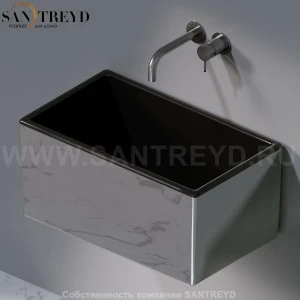 L112253 Подвесная раковина настенная прямоугольная A. e T. Italia Tower