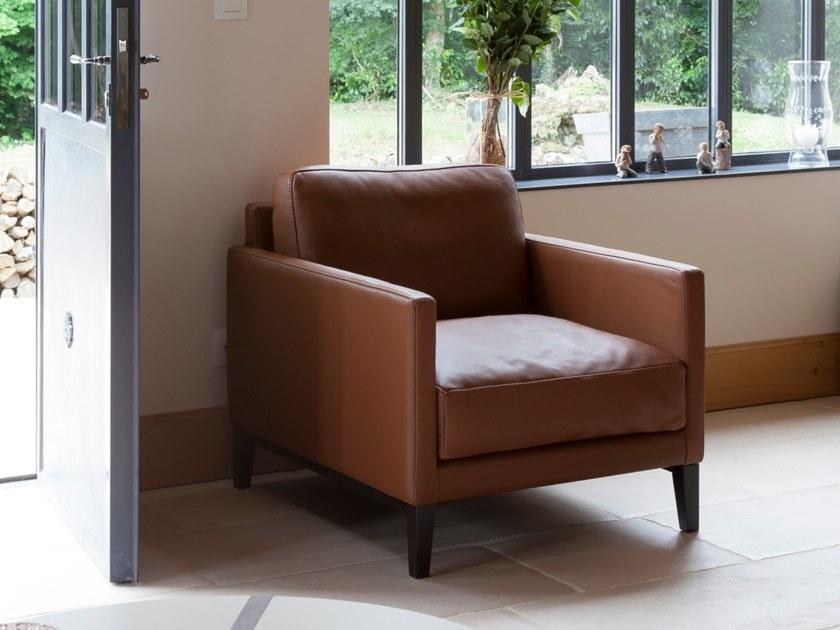 Duvivier Canapés Съемное кожаное кресло с подлокотниками Centquatre Centxf11 - Вид №2