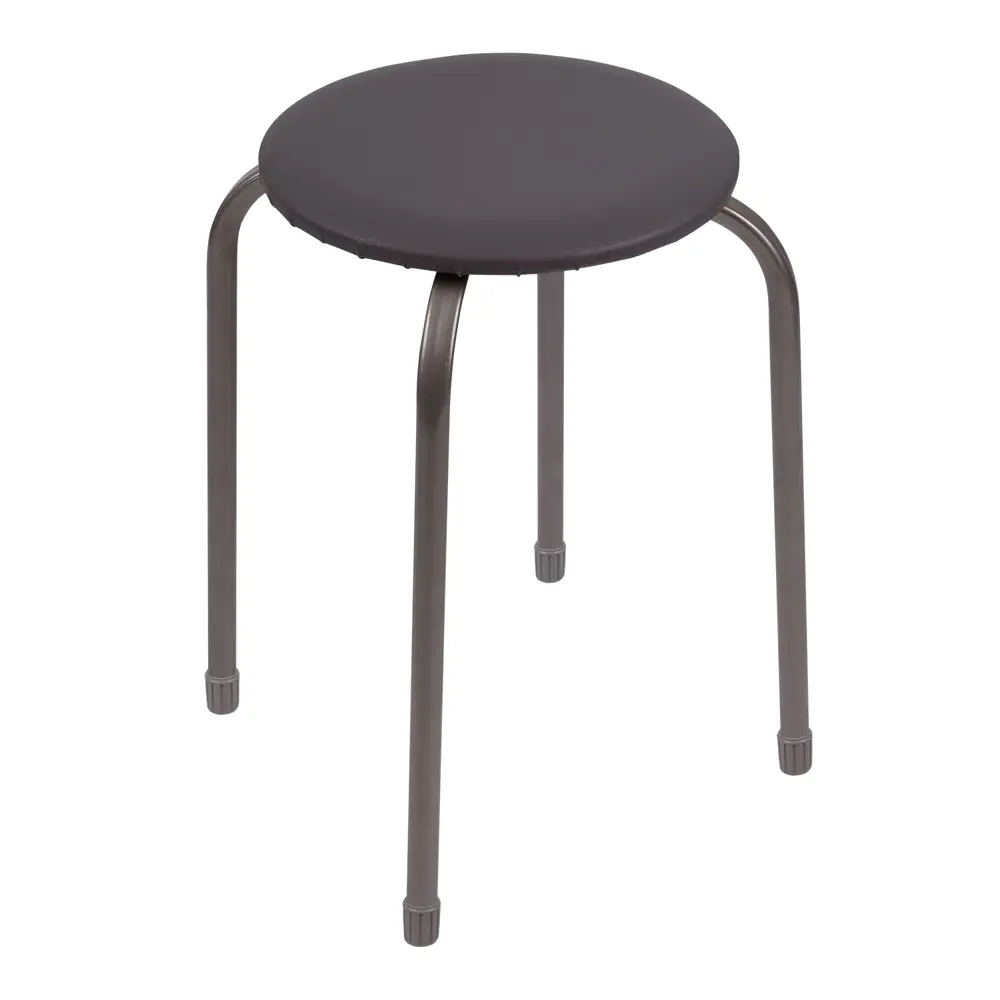 Табурет Эконом ТБ3/С 30x45x30 см ножки металл/серый сиденье искусственная кожа серый Santreyd STLM-2209211 - Вид №1