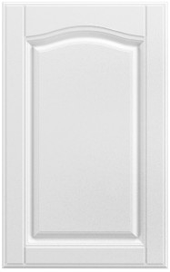 Фасады для кухни Кантри Фрезеровка «Оксфорд» Белый металлик Аляска №526