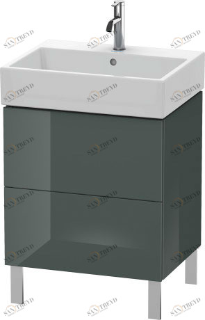 LC677503838 L-Cube Тумбочка напольная Доломитово-серый глянцевый лак Duravit