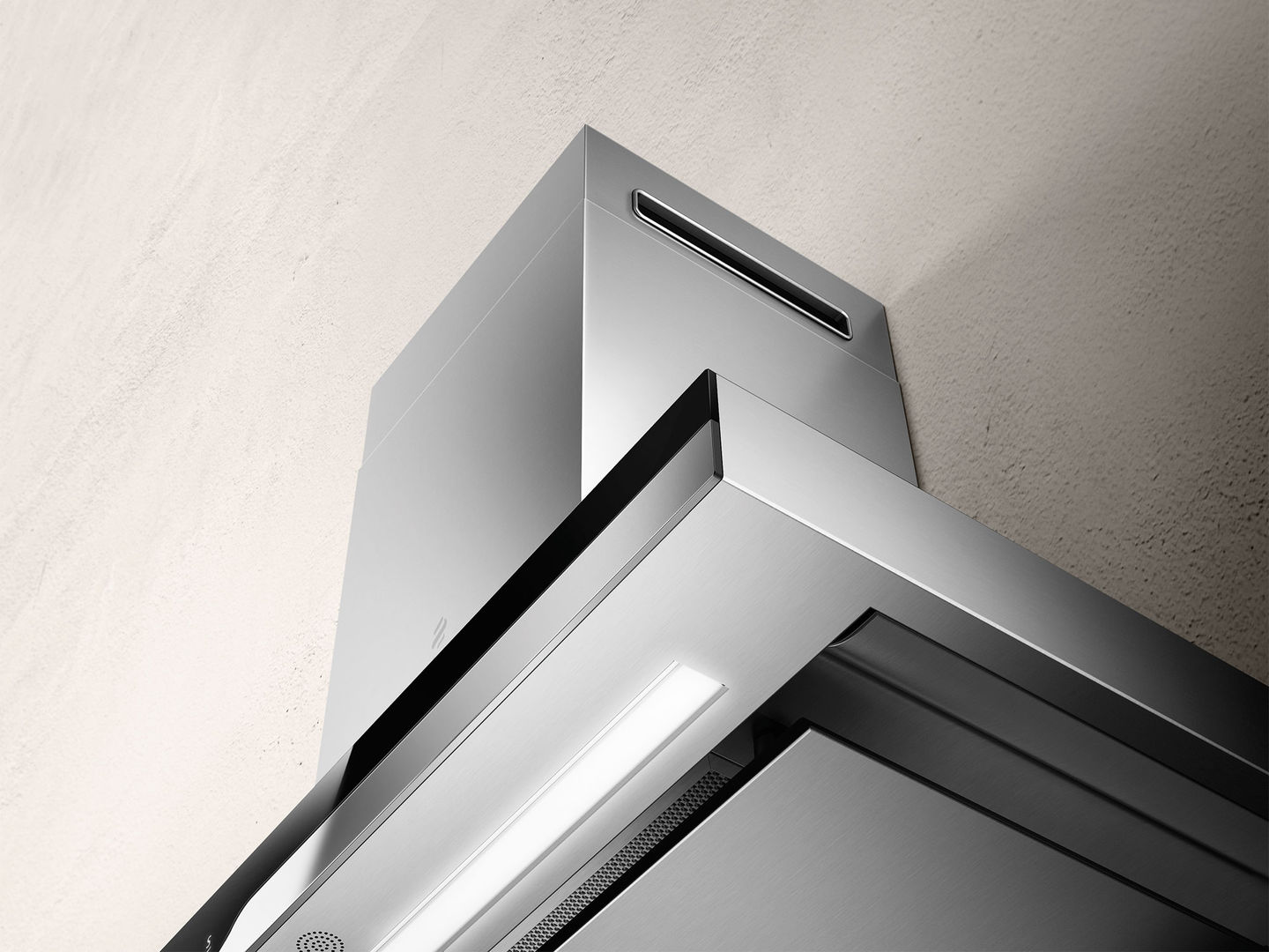 METEORITE IX/A/90-PRF0120968 Вытяжка / .techne.т-образная, 90см, 1200м3, сенсорное управление+пульт ду(опция), no-drops, нержавеющая сталь+черное стекло Elica  - Вид №1