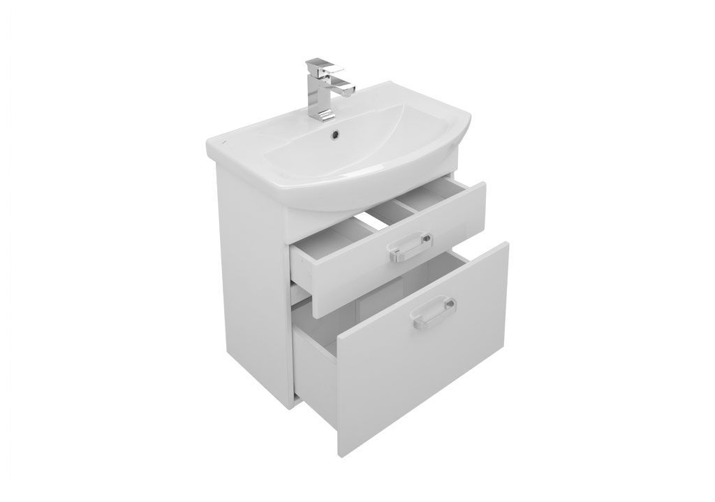 Тумба под раковину Aquanet Ирис 65 белый (2 ящика) sun-id-275367 - Вид №3