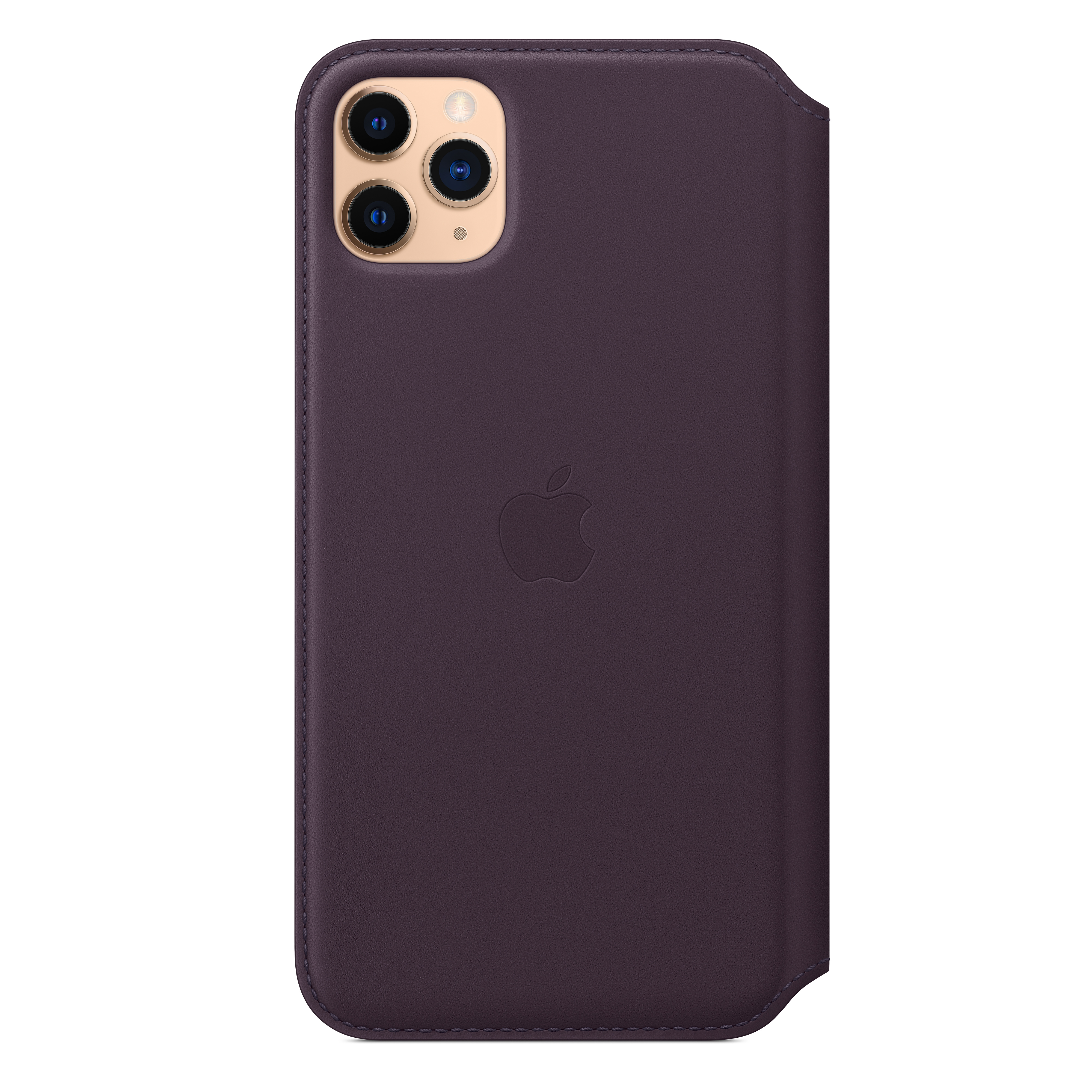 MX092ZM/A Iphone 11 pro max leather folio - aubergine Apple Santreyd  - Вид №3