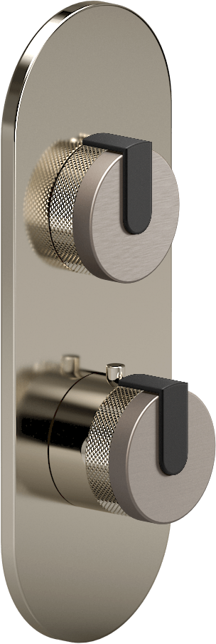 E-8026-R1SNE0-L1MBK-PN-T Планка M-Series с 2 ручками - Внешняя часть GRAFF MOD+