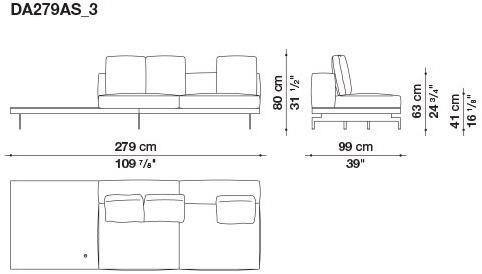 B&B Italia 3-х местный тканевый диван Dock sun-id-1376507 - Вид №139