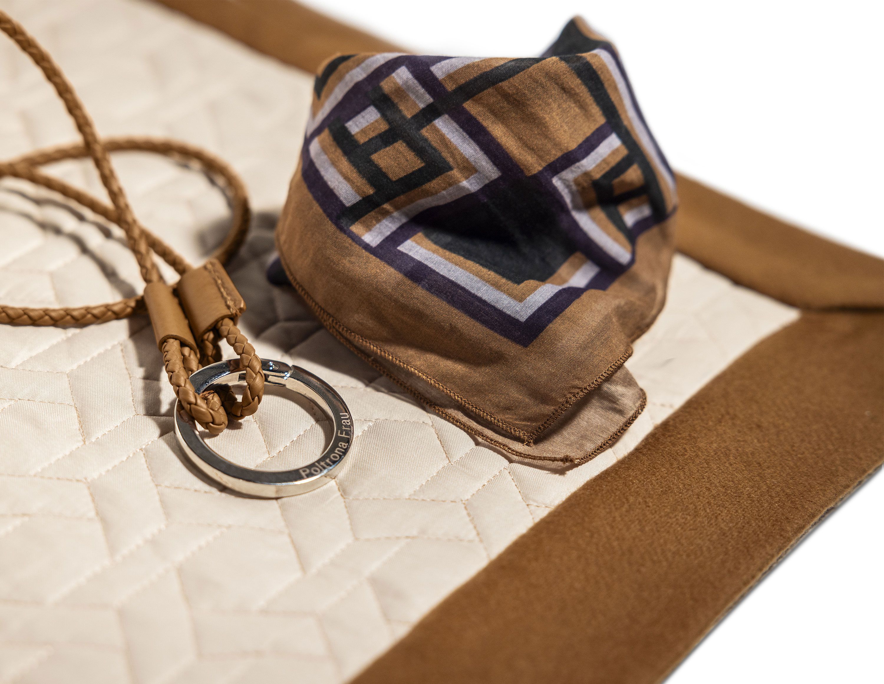 Шелковый и хлопковый шарф для собак из жоржета Poltrona Frau PET COLLECTION ARCH-00066110 - Вид №1