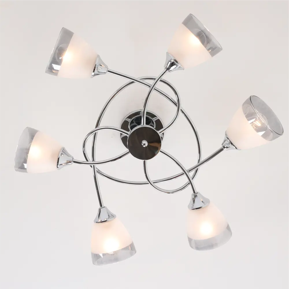 Люстра потолочная «Costa» 24000-6 6 ламп 18 м² цвет серебристый SCHAFFNER STLM-2075328 - Вид №5