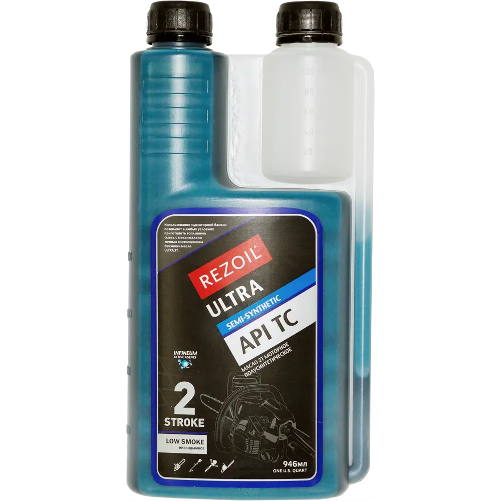 Rezer Rezoil Ultra - полусинтетическое моторное масло для двухтактных двигателей 946 мл 14457651 STLM-0004964 - Вид №1