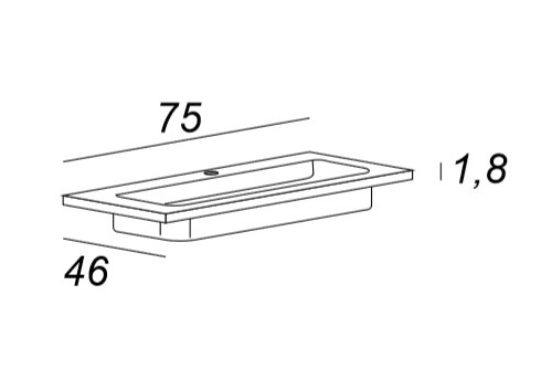 Мебель для ванной CEZARES TIFFANY 75 Blu Petrolio 54950 - Вид №2