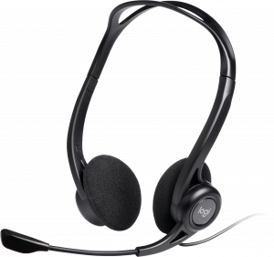 981-000100 Headset pc 960 stereo ( 20-20000hz, mic, volume control, usb, 2.4m) Logitech