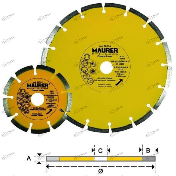 MAURER PLUS Алмазные диски для гранита, камня, бетона и бетона sun-id-1484265