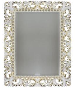 Зеркало ISABELLA прямоугольное с фацетом арт. TS-1021-W/G белый глянец с золотом