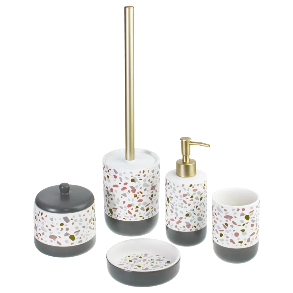 Стакан для зубных щёток Proffi Home Terrazzo керамика STLM-2191336 - Вид №2