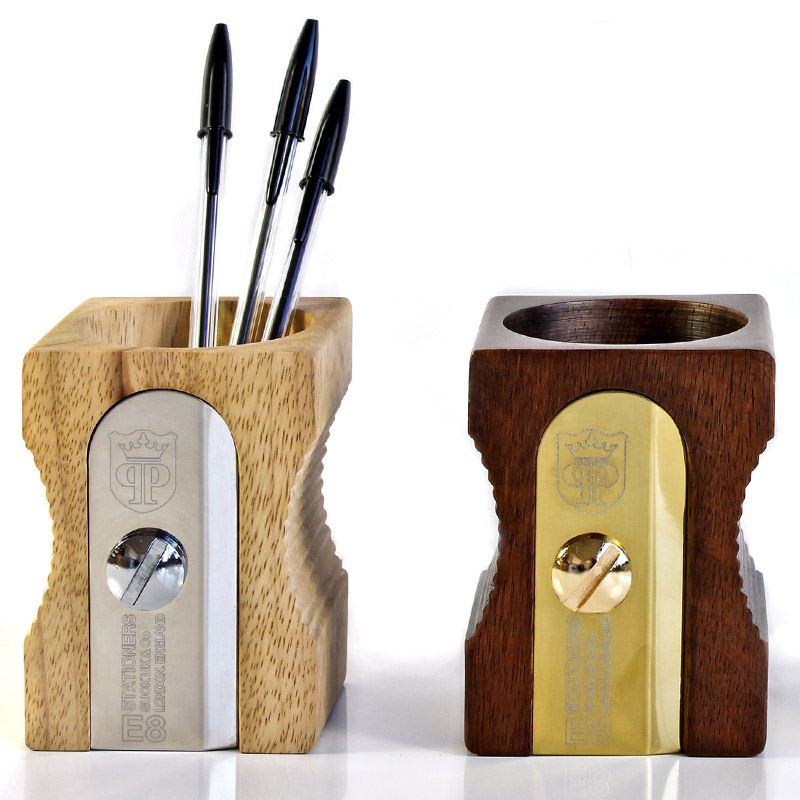 Органайзер для рабочего стола Sharpener темное дерево SUCK UK SKPENCILPOT3 - Вид №1