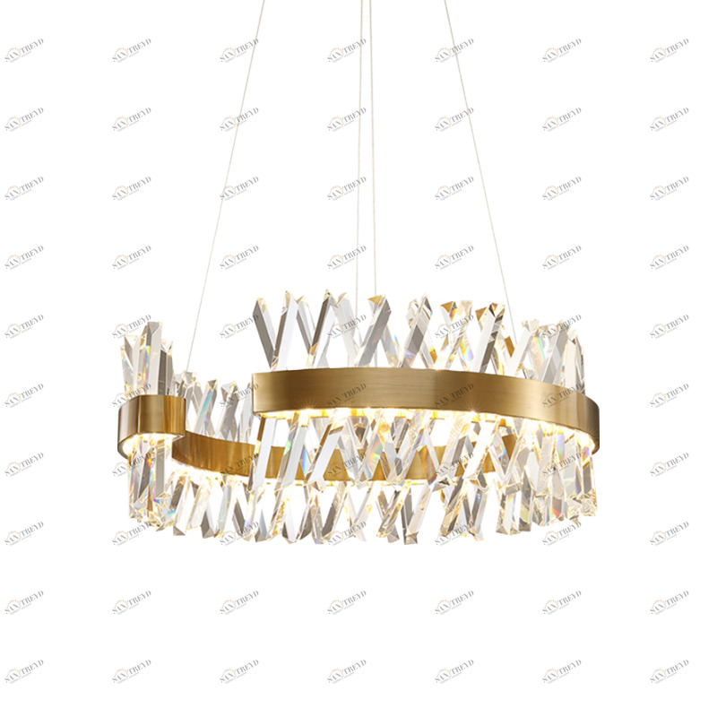 Люстра стеклянная 50х80 см золотая Akasha Gold 9967P/R/D800 DELIGHT COLLECTION ДИЗАЙНЕРСКИЕ 00-3883139 Золото;прозрачный 