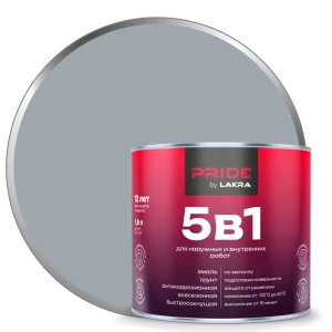 ЛАКРА Грунт-эмаль 5 в 1 антикоррозийная для металла и дерева 1.9 л 89410839