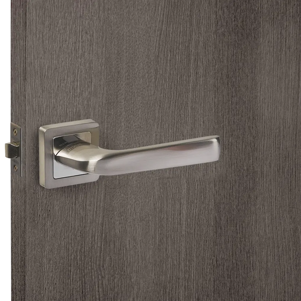 Дверные ручки Punto Saturn без запирания цвет матовый никель/хром STLM-2196016 - Вид №4