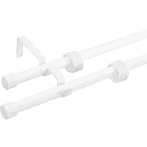 Карниз двухрядный раздвижной d19/16 мм заглушка 160-320 см цвет прованс