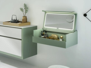 Подвесной шкаф для ванной комнаты с зеркалом