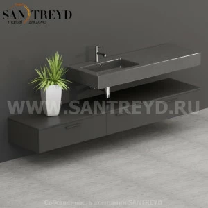 T22552CF2 Столешницы для использования в сочетании с тумбами и открытыми тумбами 225 см коричневая Globo ARREDO WOOD Италия