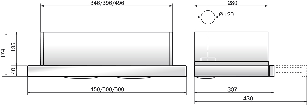 1024842 Вытяжка телескопическая ELIKOR Интегра 50П-400-В2Л бежевый/бежевый STDN-0150334 - Вид №10