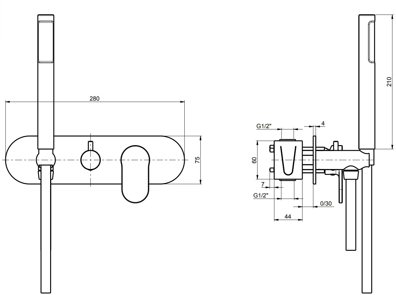 Rubinetterie Frattini Горизонтальный встроенный душ Fosca sun-id-1452350 - Вид №1