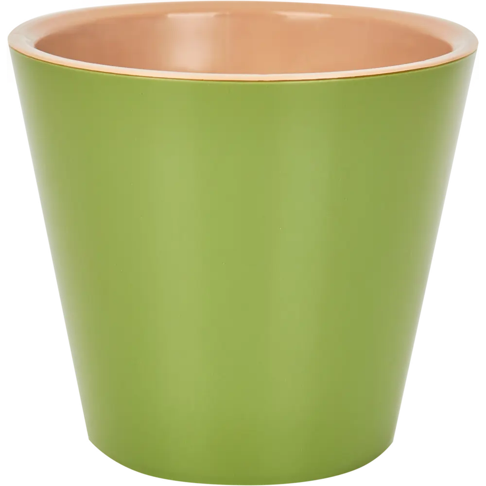 Горшок цветочный Ingreen London ø12.6 h11.3 см v1 л пластик оливковый 88259140 STLM-2061330 