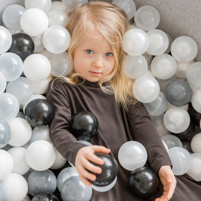 Шары для сухого бассейна "Монохром", 200 штук VAMVIGVAM  281502 Белый;черный;серый Santreyd  - Вид №1