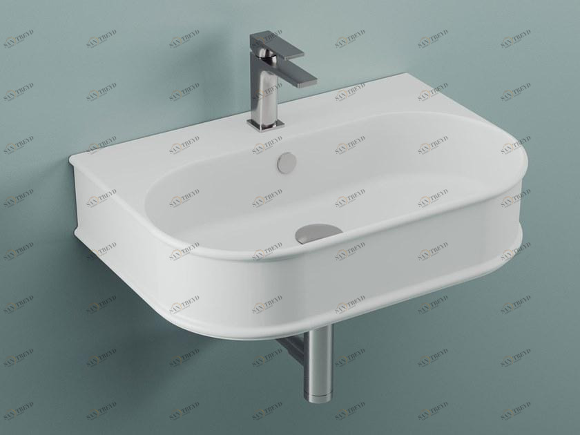 Atl003 Подвесная раковина настенная овальная ArtCeram ATELIER белая