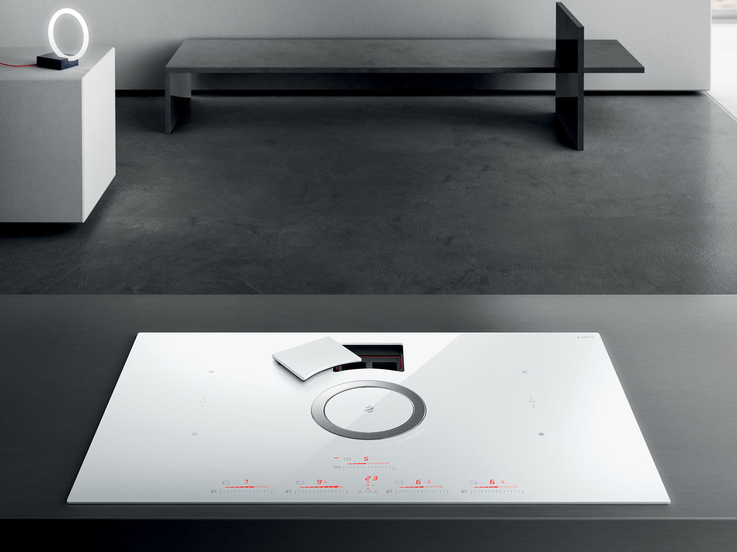 NIKOLATESLA SWITCH WH/F/83-PRF0146213A Индукционные варочные панели / индукционная, с вытяжкой, 900 м3/ч, белая Elica  - Вид №1