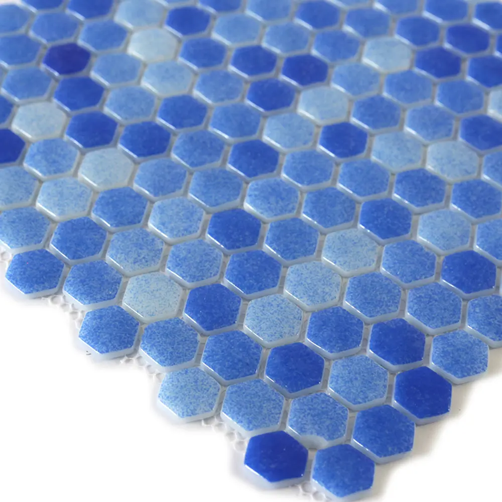 Мозаика стеклянная Natural STP-BL010-HEX 29x29 см цвет синий 84830264 STLM-2142919 Santreyd Steppa - Вид №1