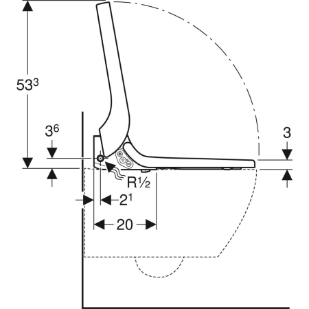 146.274.SJ.1 Крышка-биде Geberit AquaClean Tuma Comfort Geberit  - Вид №4