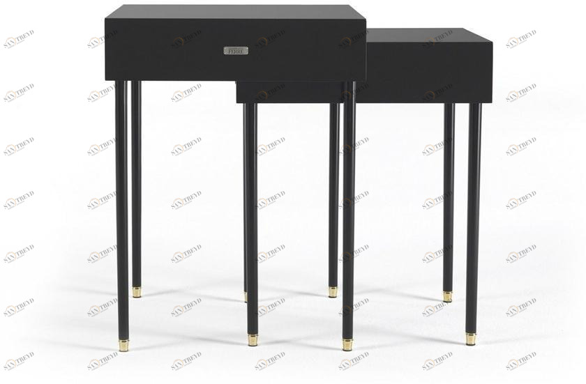 Gianfranco Ferré Home Штабелируемый прямоугольный журнальный столик из бука  Duo.231.a 