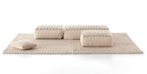 006737 Пуф прямоугольный Beige GAN Trenzas