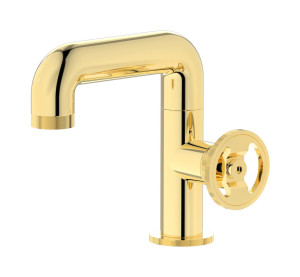 Смеситель для раковины на 1 отверстие в комплекте с донным клапаном WE ARE IB b1200ii Pale Gold Bold