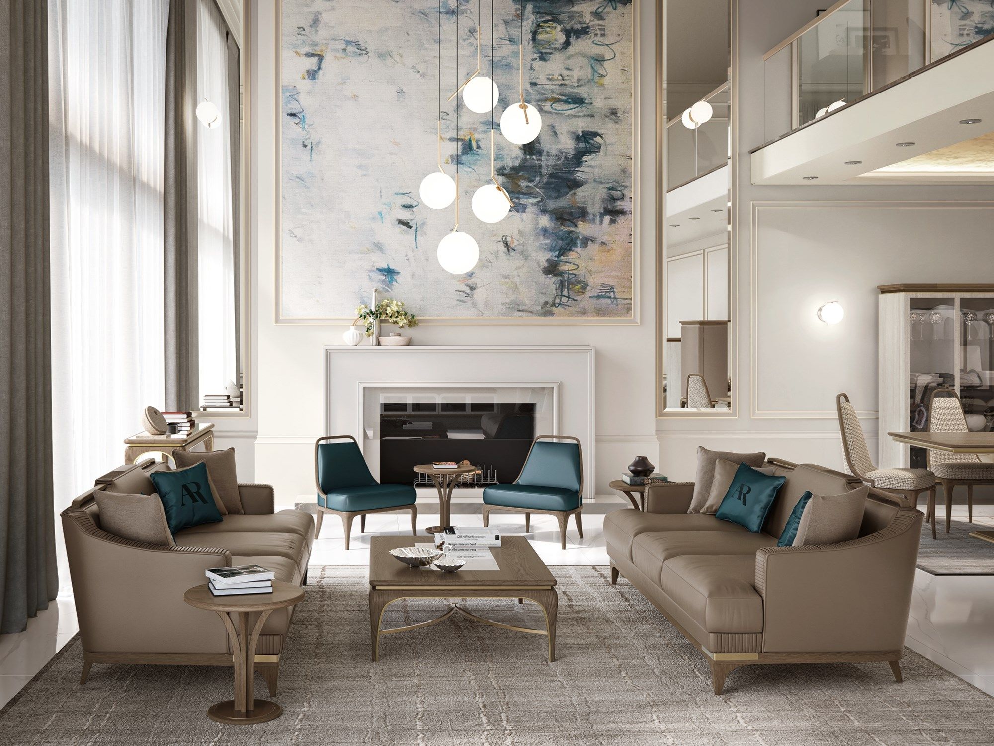 Квадратная однотонная подушка для дивана A.R. Arredamenti Александр ARCH-00111947 - Вид №4