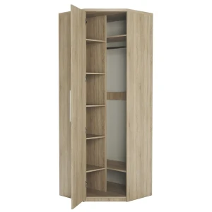 91849666 Шкаф распашной Шарм-Дизайн угловой 95x220x60 см ЛДСП цвет дуб сонома STLM-1449940